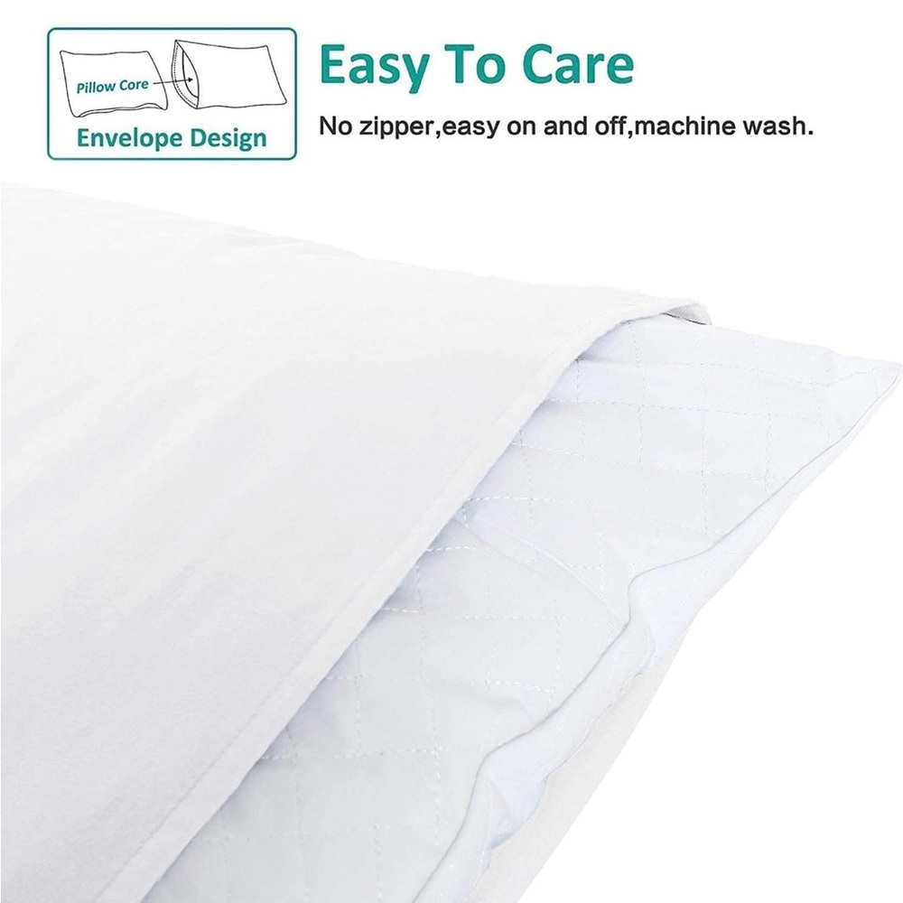 White Extra Large Pillowcases - 2 Piece - 22 x 32 Inches - Picture 2 of 4